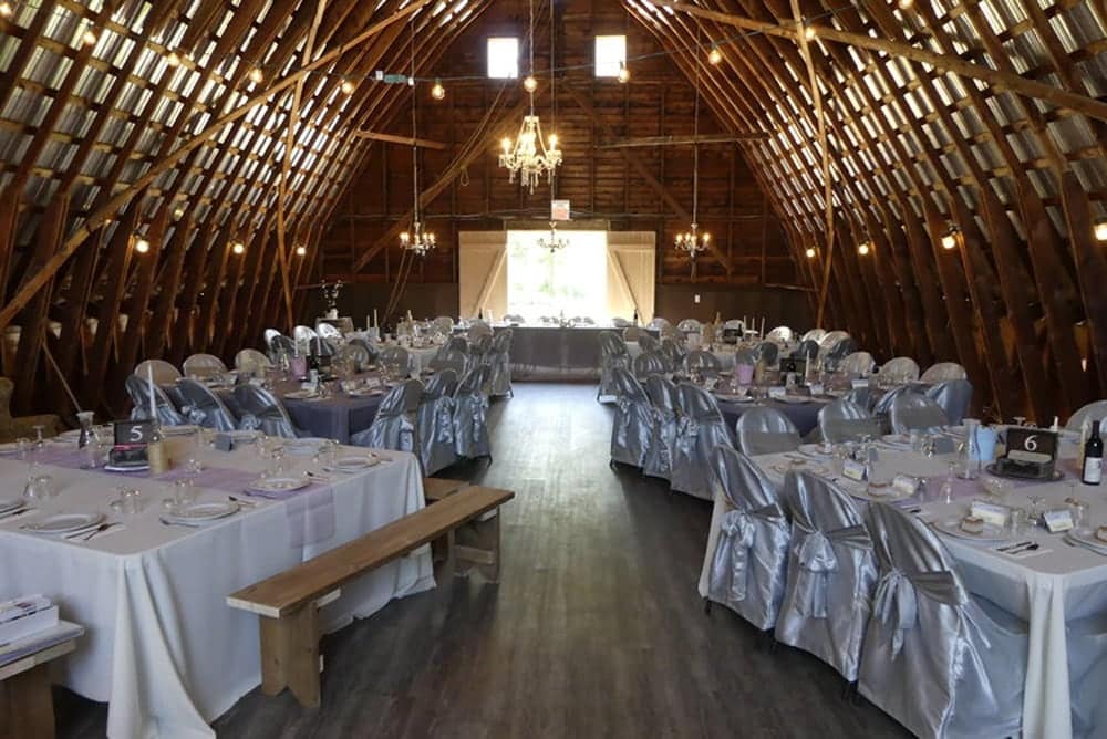 Okanagan Wedding Reception Barn Interior