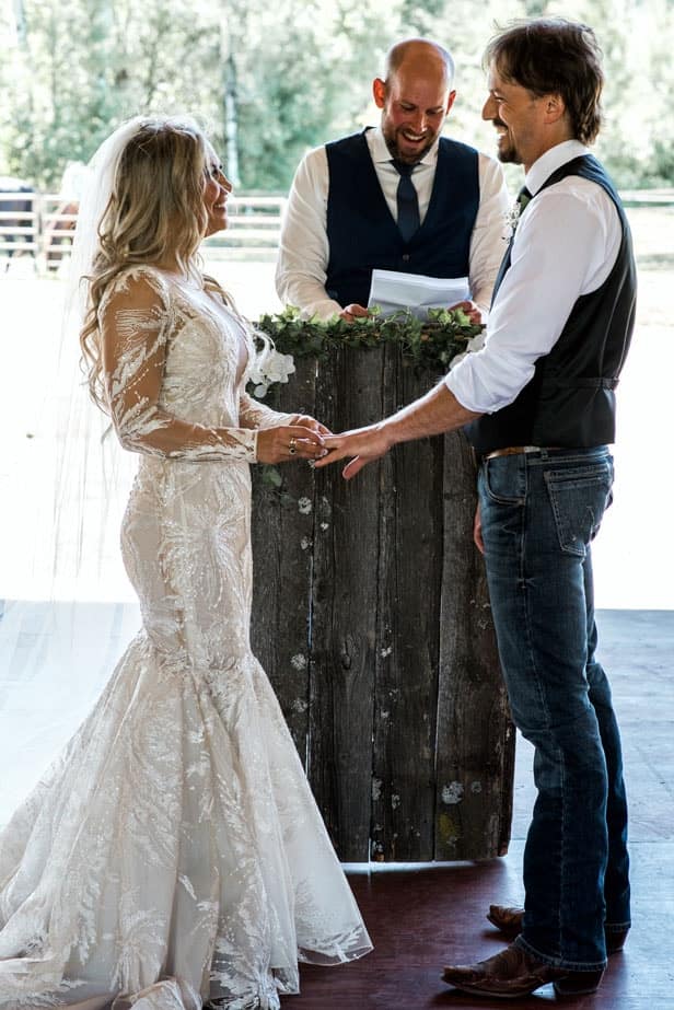 Marriage Ceremony at Meadow Valley Ranch in Summerland BC