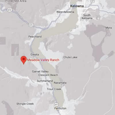 Map with Location of Meadow Valley Ranch Wedding Venue