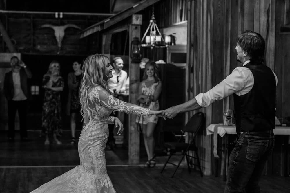 First Dance at a Barn Wedding in the Okanagan