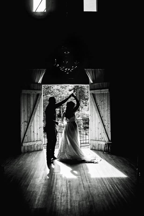 Married Couple First Dance in the Barn Loft