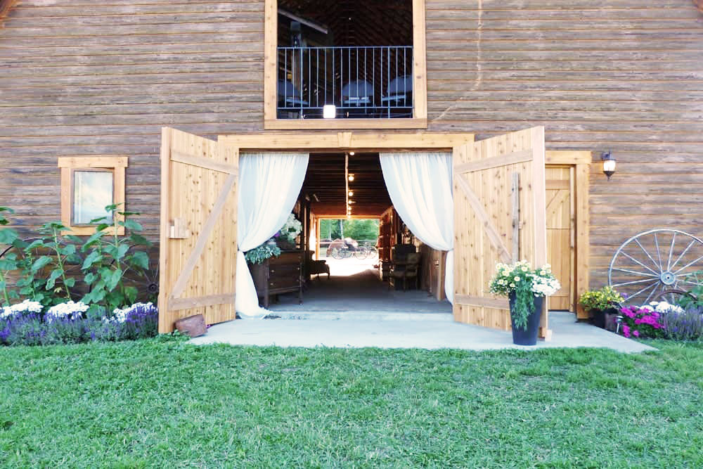 Open Doors to Wedding Barn